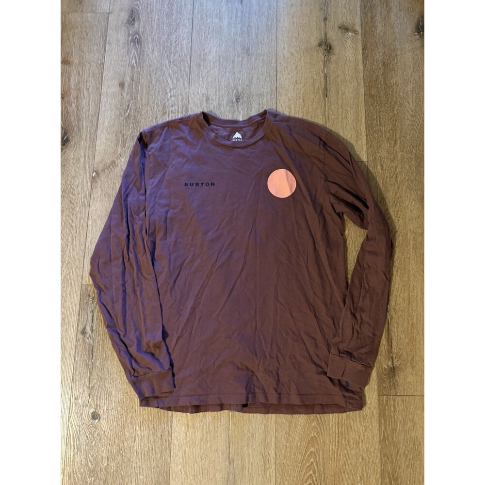 Burton Mens Red Long Sleeve Graphic Shirt Snowboard Size Large
